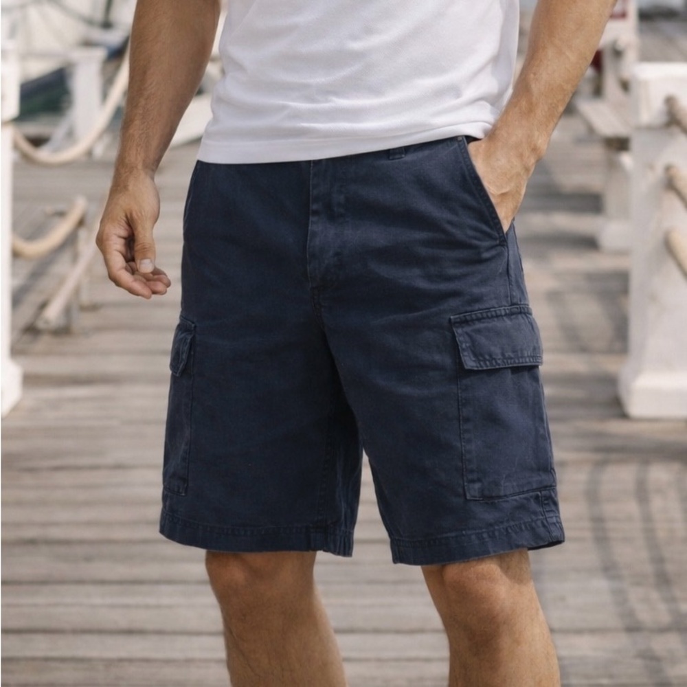 Polo Ralph Lauren Cargo Shorts Men 38 Navy Blue Relaxed Fit Classic